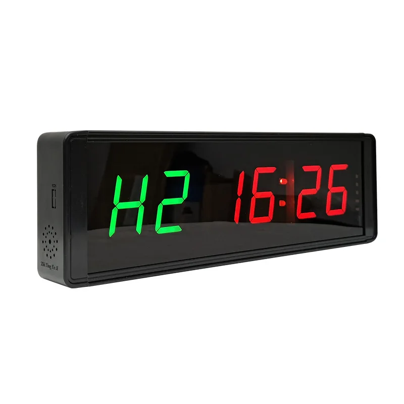 1.5 Inch 6-Digit Multi-Mode Electronic Timer Fitness Boxing Fight Count Up/Down Training Competition Timing Waterproof USB