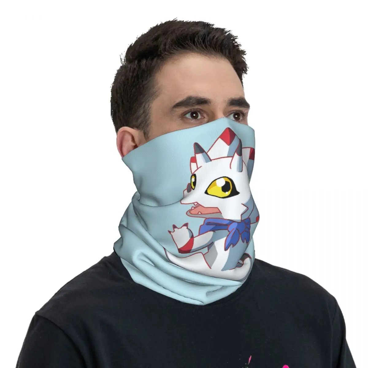 Gammamon Digimon Bandana para cuello Unisex, bufanda envolvente estampada, bufanda multifunción para ciclismo, senderismo, pesca, a prueba de viento para adultos