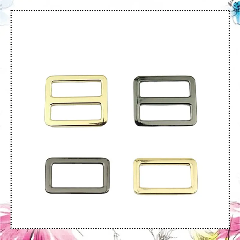 

10Pcs 1inch Bag Strap Webbing Adjust Slide Buckles 25mm Metal Tri-Glider Ring DIY Clothes Belt Square Ring Slider Bags Parts