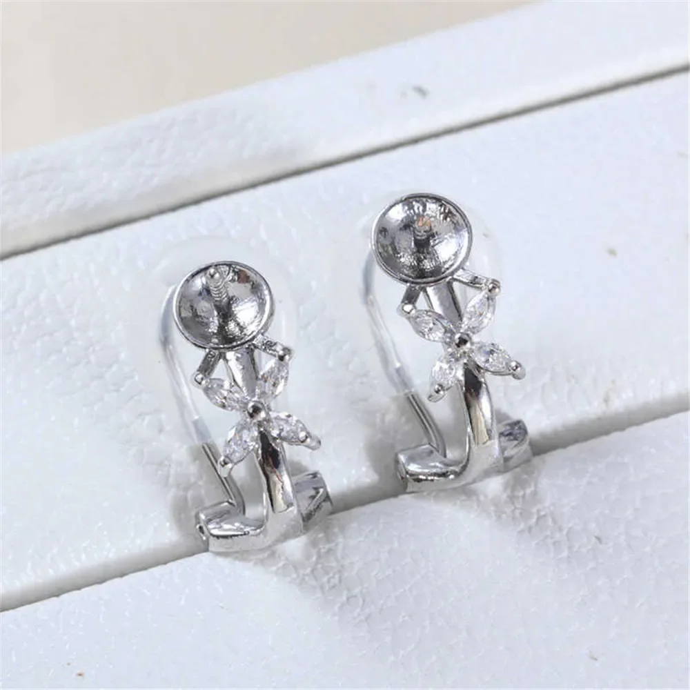 Gold Plated Pearl Earring Settings, DIY Jewelry Making Supplies, Blank Ear Stud Bases for Handmade Accessories, 1pair No Pearl