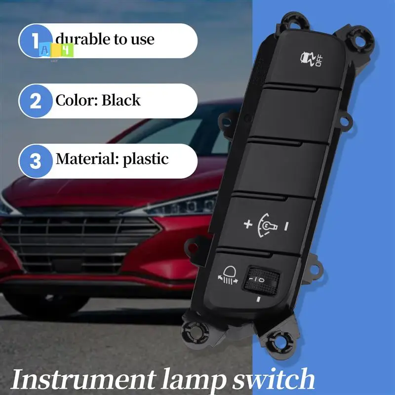

A04E-93700F2060 Instrument Lamp Switch Headlight Adjustment Switch Button For Hyundai Elantra AD 2016-2018