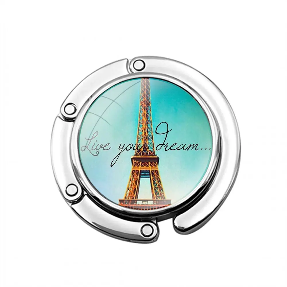 Love London Paris Eiffel tower France Foldable Purse Hook for Women's  Table Handbag Storage Folding Decor Table Hook