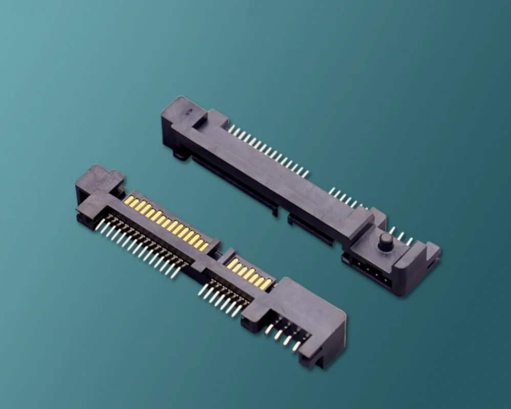 

10pcs SATA4+7+15 plywood seat mechanical hard disk interface, hard disk interface SATA socket
