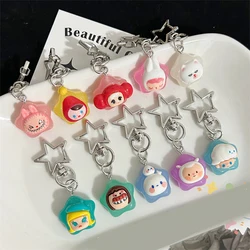 Cartoon Star Key Chains Cute Luminous Pendant Girl Heart Student Bag Accessories Friend Birthday Gift