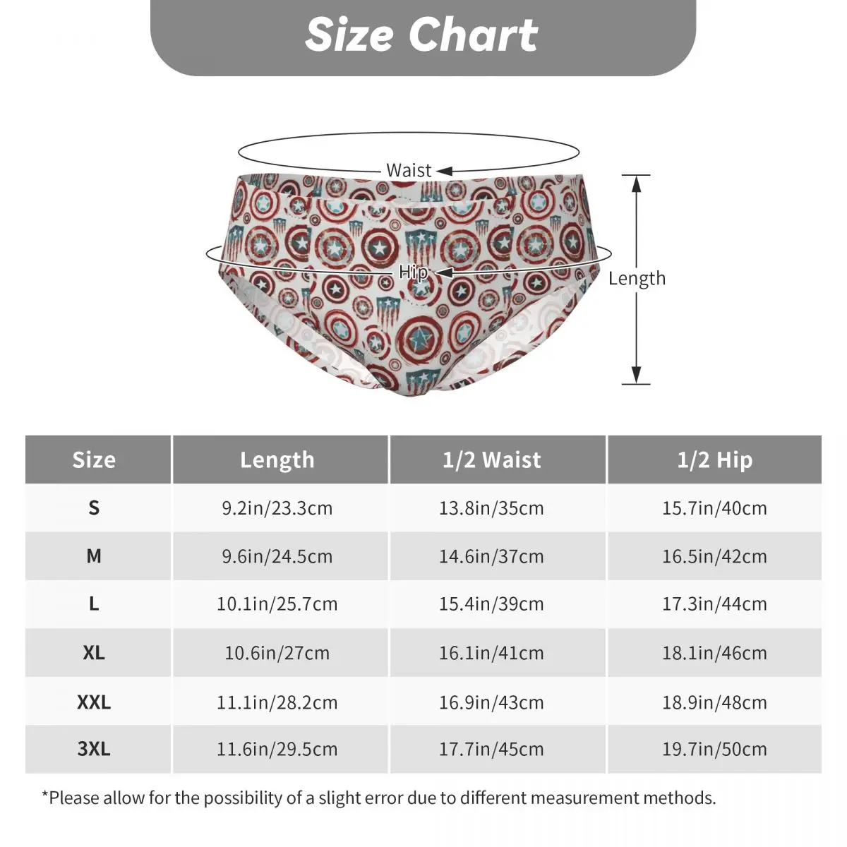 Custom Men\'s Captain America Shield Vintage Panties Underwear Male Soft Briefs Underpants