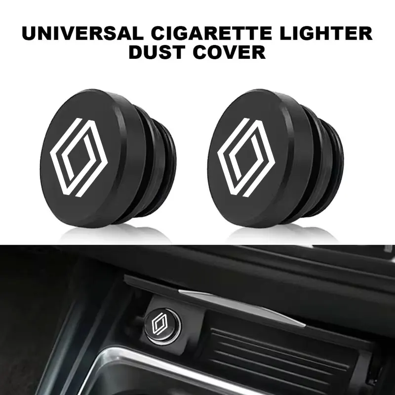 Cigarette Lighter Plugs Cover Dustproof Aluminum Alloy Cigarette Lighter Plug Fit for New Renault Car Replacement Accessories