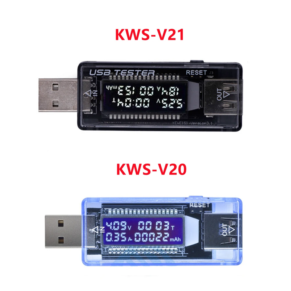 Prąd ładowania DC Mobile Power Napięcie Monitor cyfrowy Tester USB Prąd 0-3A Napięcie 4-20V ​ Ładowarka z podwójnym wyświetlaczem