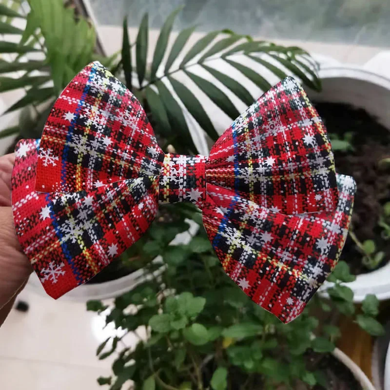 24 colors 1/2PCS  English wind Bows for Women Girls Hair Clips plaid Fabric Hair Bow Styling Accessories Decoration