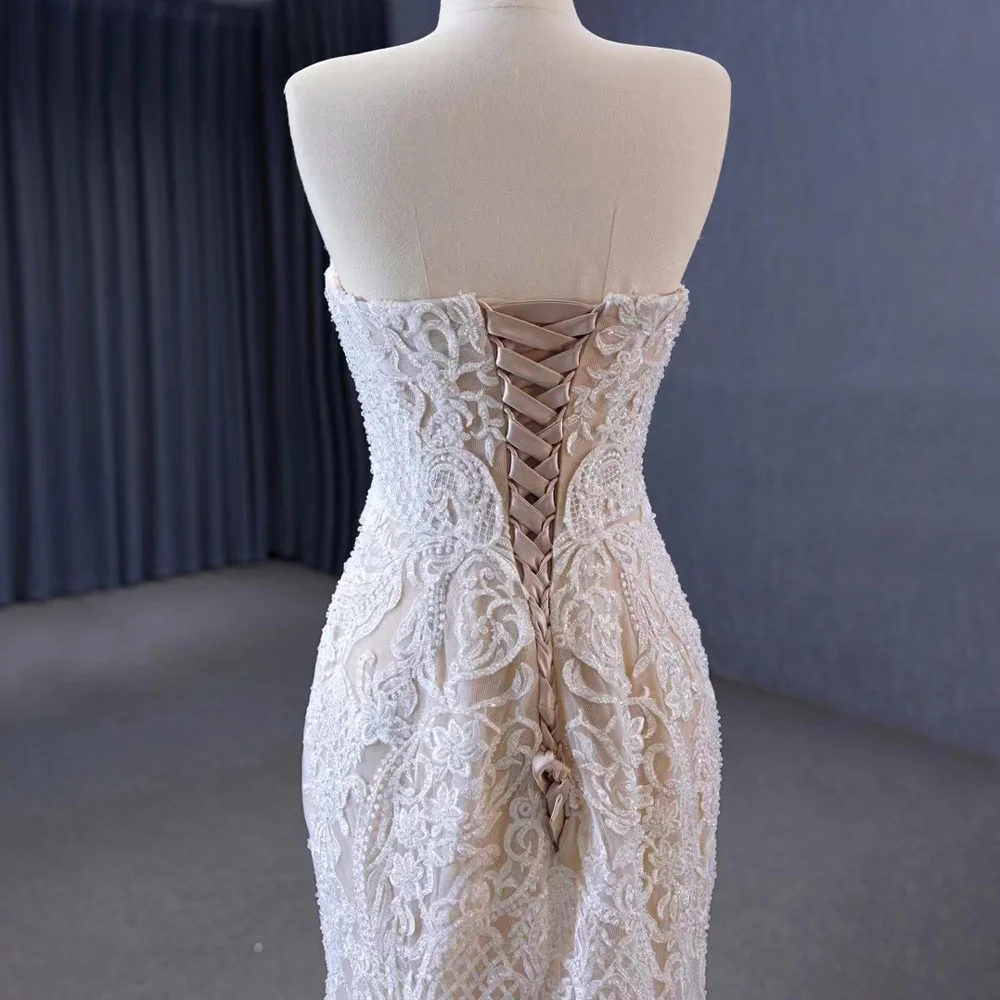 Abito da Sera di Lusso con Scollo a Cuore, Allacciatura Posteriore, Ricamo Personalizzabile, Robes De Soirée 2026, Elegante Vestito da Sera