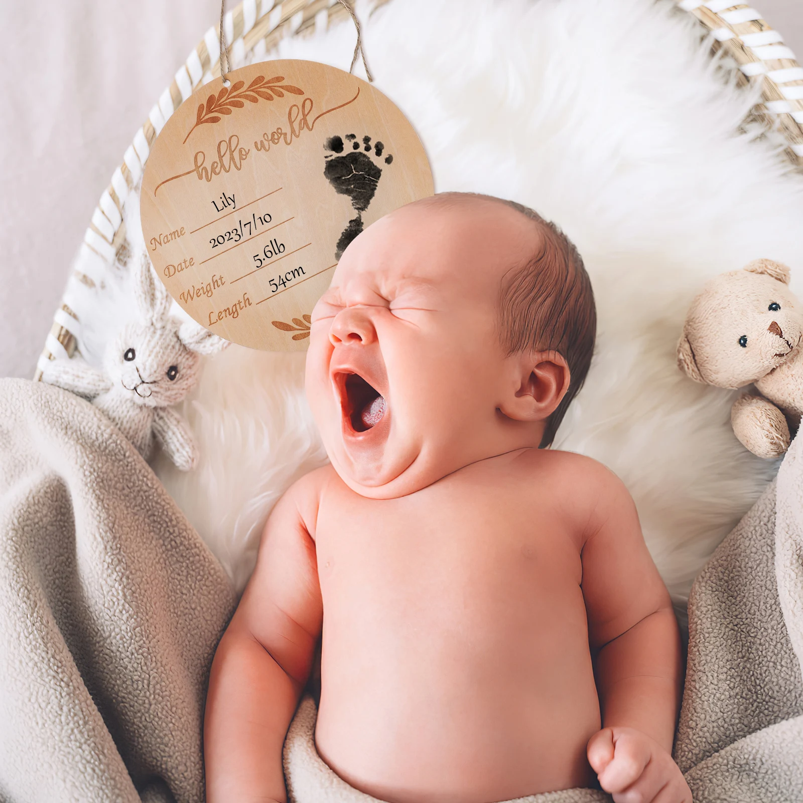 

Milestone Birth Announcement Props Newborn Board Sign The Monthly Marking Card for