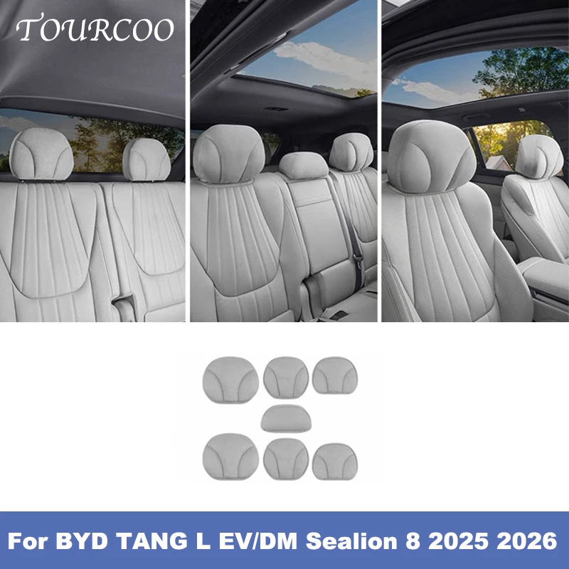 

Для BYD TANG L EV/DM Sealion 8 2025 2026, подголовник сиденья, толстые защитные чехлы, грязезащитный рукав, аксессуары для салона автомобиля