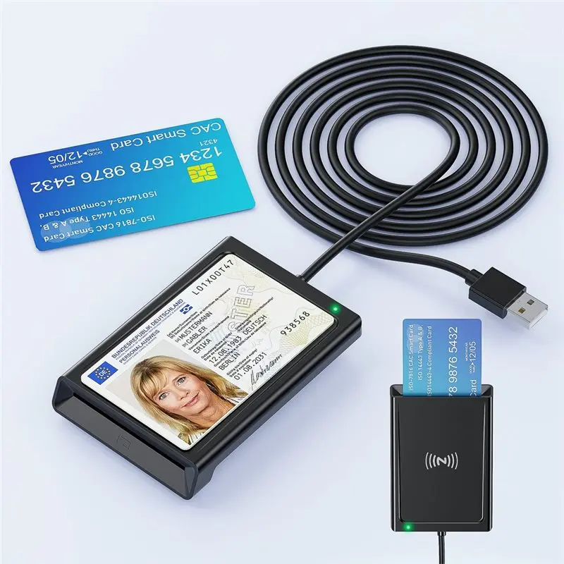 ABKN-PC-Linked Contact+ NFC 2-In-1 قارئ البطاقات الذكية/كاتب مزدوج الواجهة/قارئ PCSC وحدة البطاقة الذكية #6