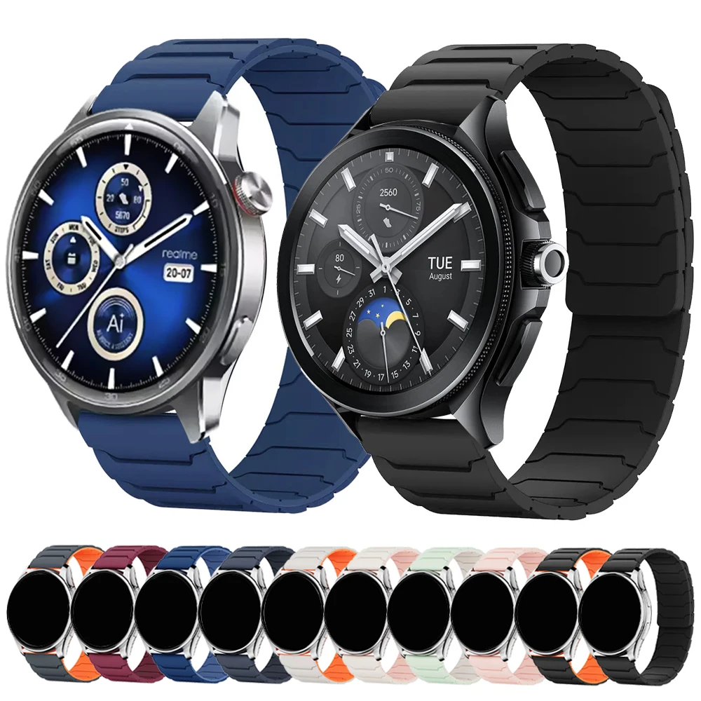 22mm Silikonarmband für Xiaomi Watch 2 Pro S4 S1 Ersatzarmband für OPPO Watch X 4 Pro/Realme Watch 3S Pro Band Armband