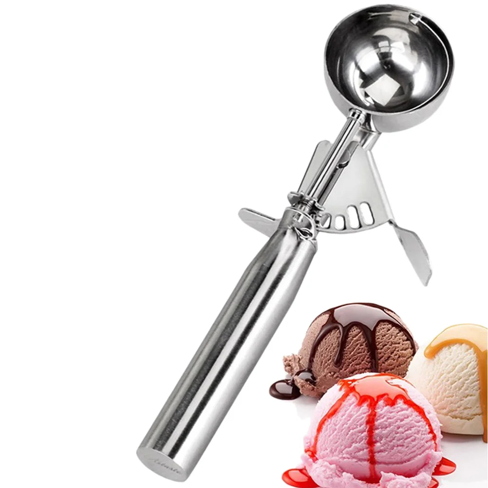 

Stainless Steel Ice Cream Scoop Medium Size Easy Grip Trigger Handle for Cookie Dough Meatballs Melon Balls Mashed Potatoes