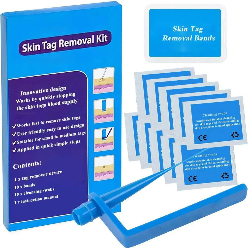 Skin Tag Removal Kit Papillomas Treatment Skin Cleansing Tools Micro Band 4-6mm For Berrugas Warts Remove Mole Wart Face Care