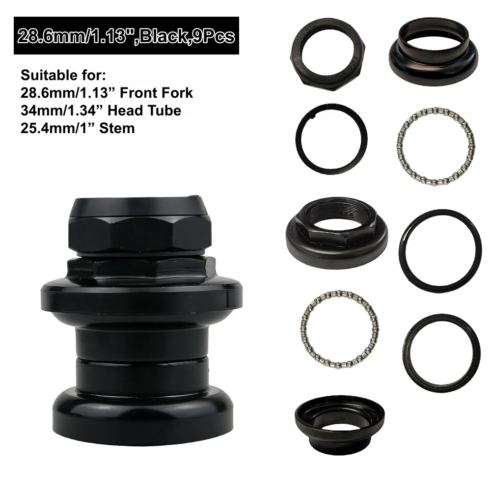 Fahrrad-Headsets mit 25,4 mm/28,6 mm Gewinde für 30 mm/34 mm Steuerrohr, leichtes Fahrrad-Headset – Detail 10