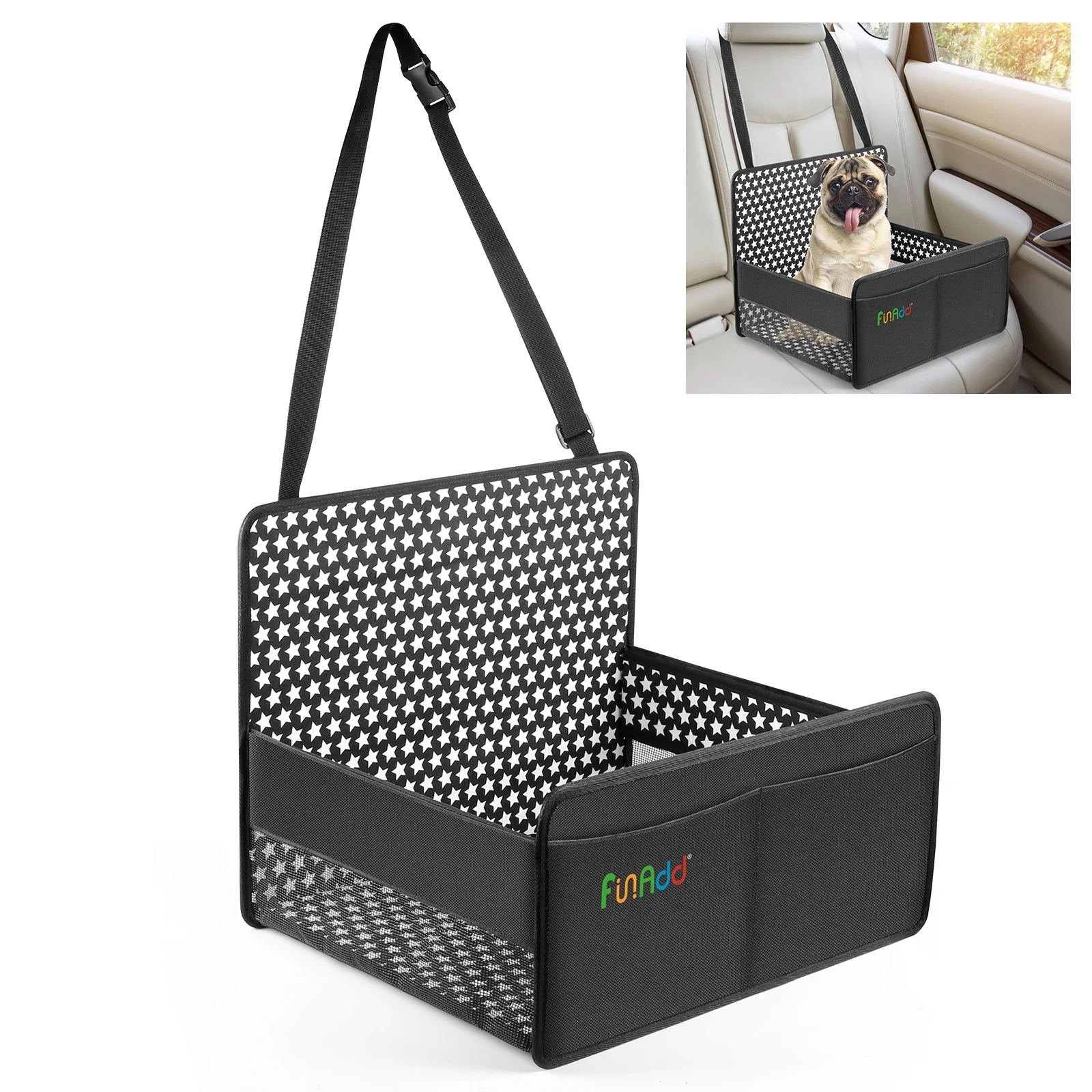 

Dropshipping dog seat Cushion covers pet pad Carry House Foldable Cat Puppy Car Booster Basket Safety Belt Carrier Pet Car Seat