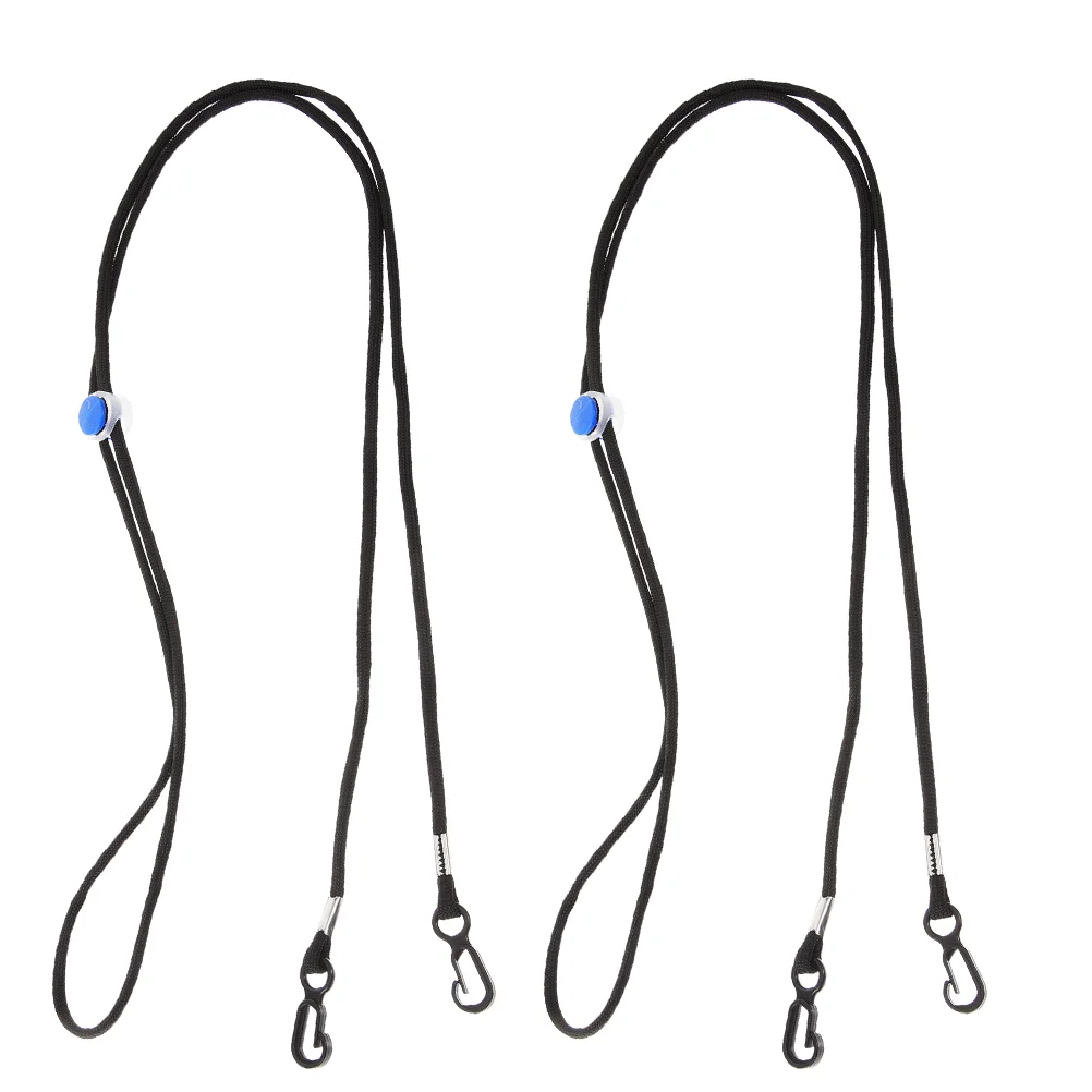 

2 Pcs Winter Gloves Lanyard Rope for Toddler Ropes Black -lost Lanyards Baby