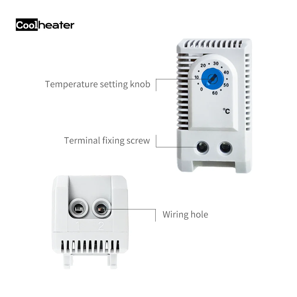 KTS011/013 CE Mechanical Bimetal Thermostat Switch Cabinet Temperature Controller For Cooling