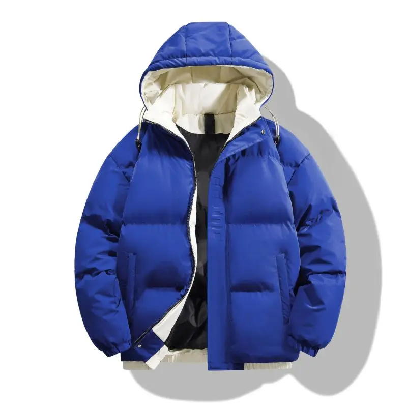 2023 Winter New Men's Warm and Thick Hooded Couple Cotton Clothes