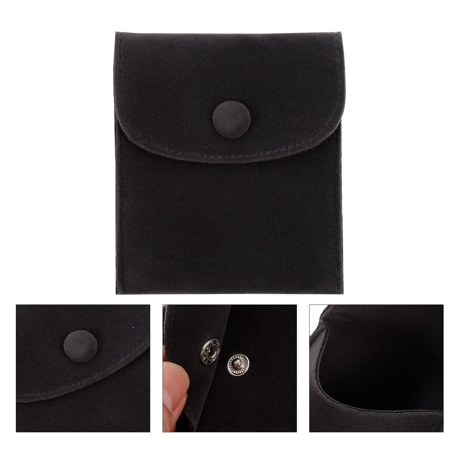 

2 Pcs Watch Bracelet Storage Bag Jewelry Bangle Packaging Pouch Button for Cloth Bags Travel