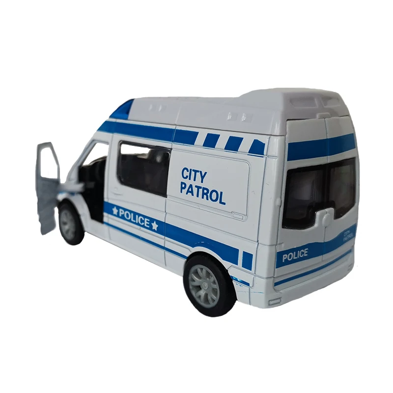 Boys Ambulance Modle Toy Car Metal Shell 1 :32 Acousto-optic Patrol Wagon Children Gift