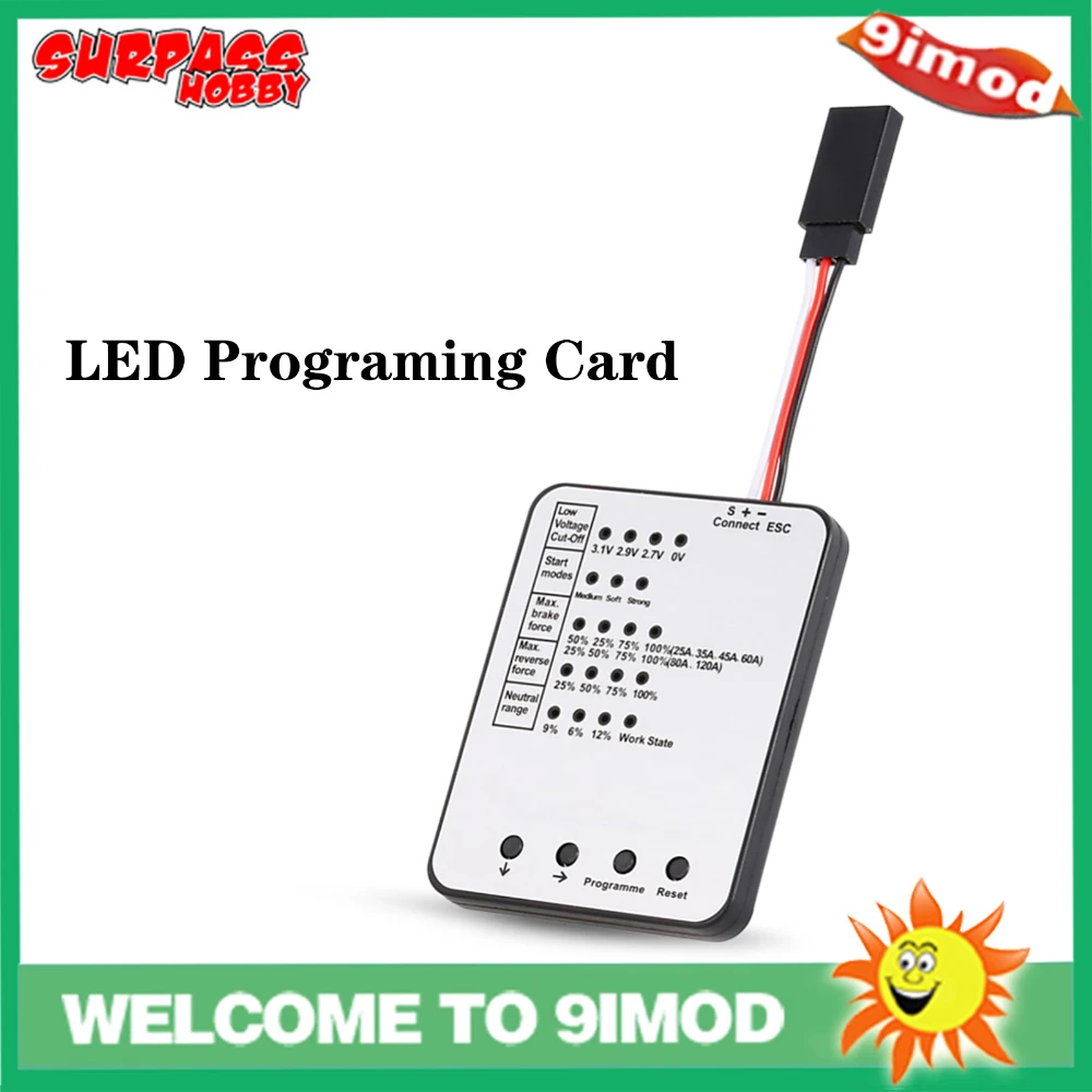 SURPASS HOBBY LED Programming Card for RC Car 25A/35A/45A/60A/80A/120A/150A Brushless ESC