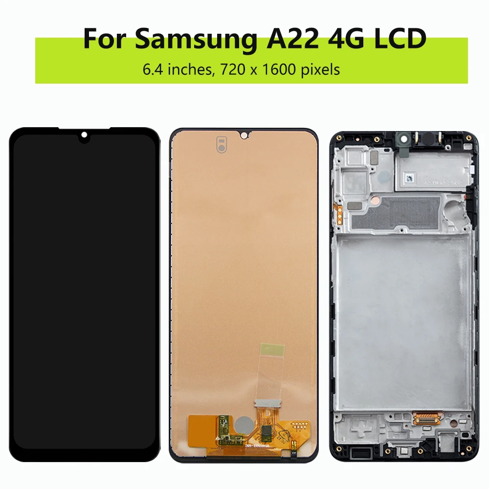 A22 4G A225 Super AMOLED Display Screen For Samsung Galaxy A225F/DS A225M/DS LCD Display Touch Scren Digitizer Replacement