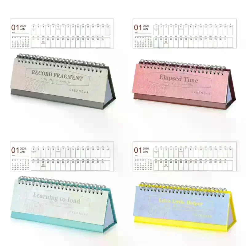 2026 Korean Calendar Simple, Fresh And Creative Desktop Decoration Plan Check In Notebook