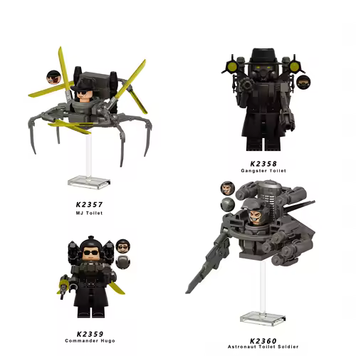 New KDL SWAT Skibidi Toilet Man Figures Anime Block Toys TvMan Titan Cameraman Speakerman Bricks Model Toy Birthday Gift - Image 2