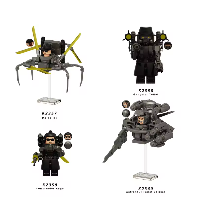 New KDL SWAT Skibidi Toilet Man Figures Anime Block Toys TvMan Titan Cameraman Speakerman Bricks Model Toy Birthday Gift - Image 2