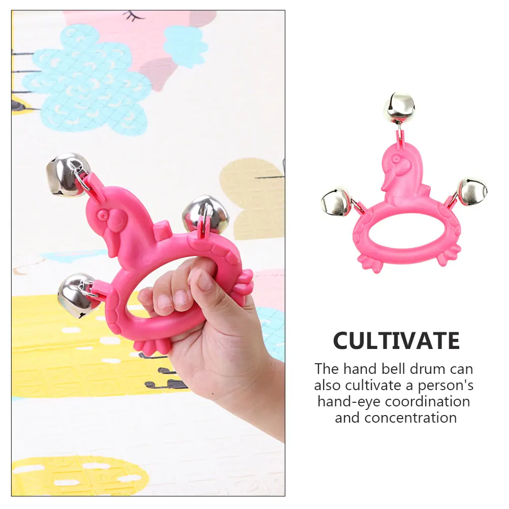 

Handheld Tambourine Toy for Kids Plastic Percussion Musical Instrument Bell Rhythm Parent-Child Interactive Educational