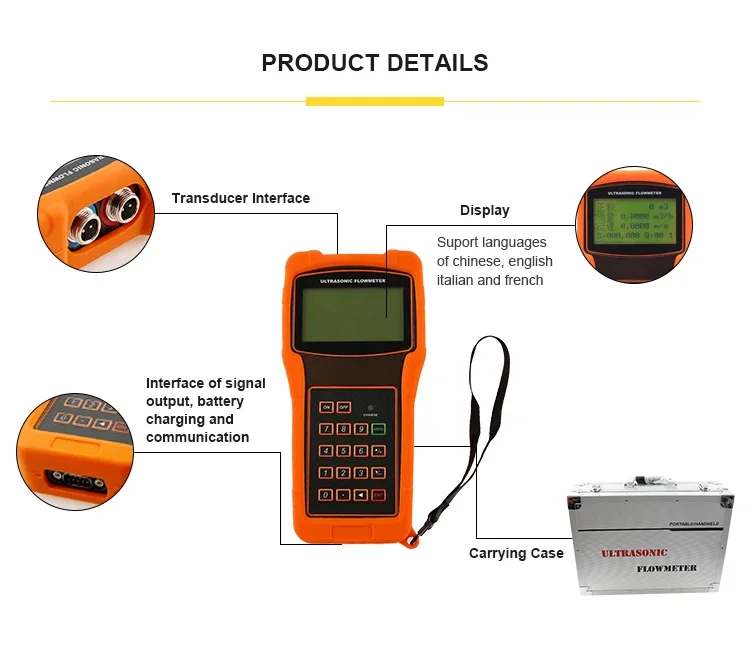 Pipeline Monitoring and Leak Detection Hand Held Portable Ultrasonic Flow Meter