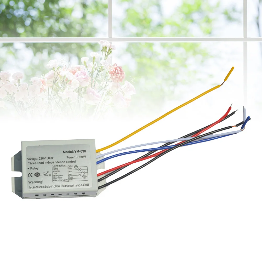 

3 Channel 220V Digital Dimmer Switch for LED Lamp Wireless Remote Control Droplight Crystal Light Energy Saving Lamp