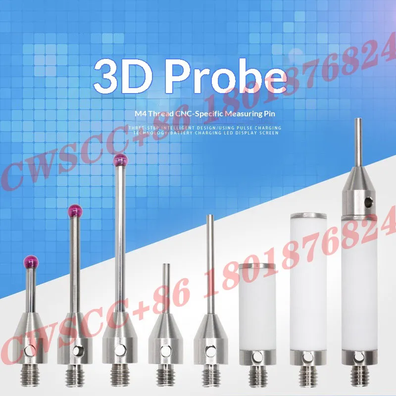 3D Coordinate Measuring Machine Probe, Tungsten Carbide Probe, Ruby Probe, CNC Machine Tool Dedicated Probe with M4 Thread.