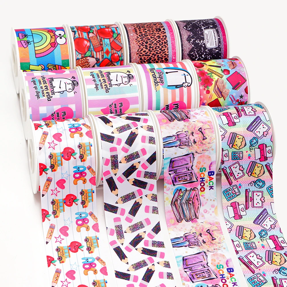 

5 ярдов назад в школу, принтованные корсажные ленты для бантов, крафтовые украшения «сделай сам», упаковочные принадлежности. 80289