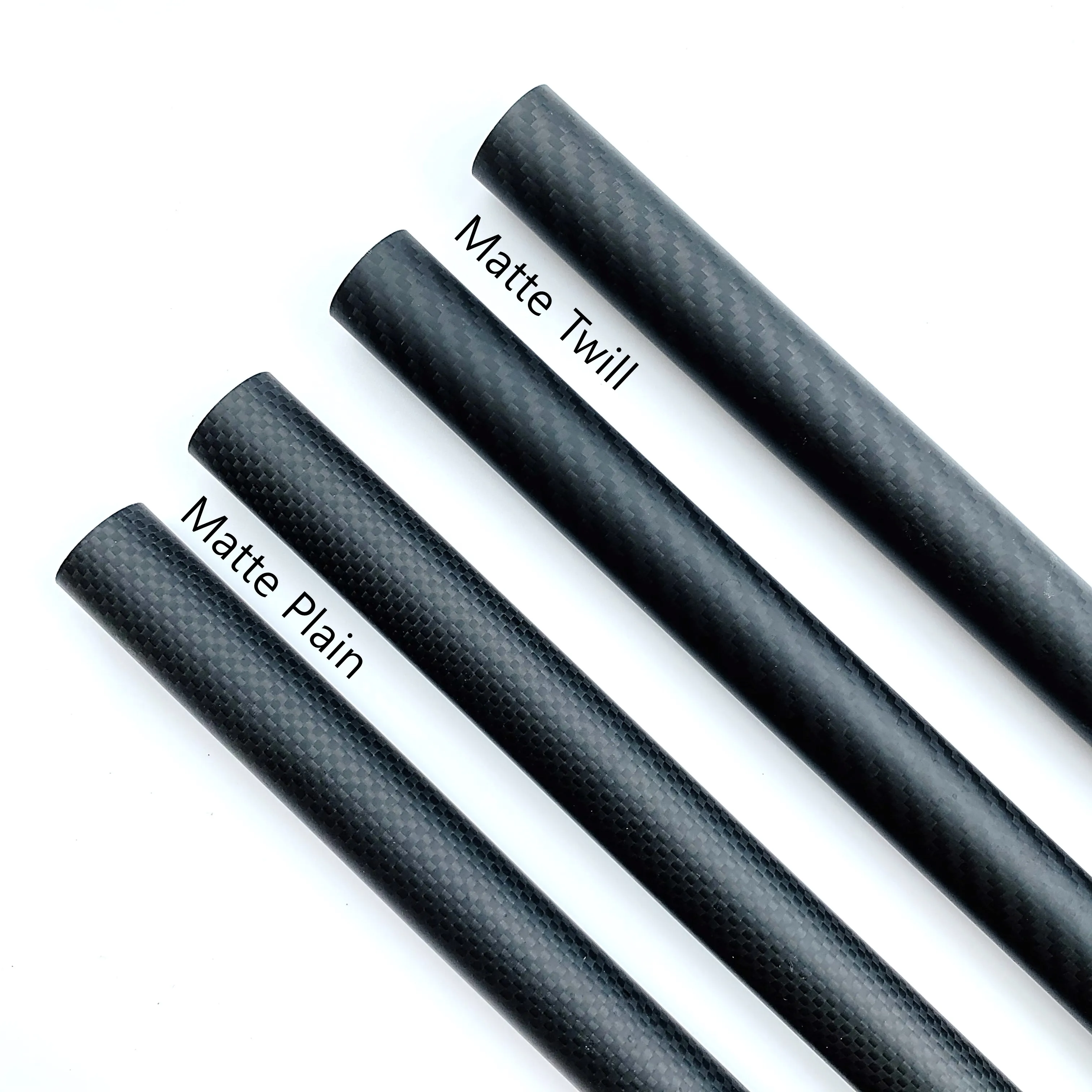 1Pcs 600mm Carbon Fiber Tube 3K Hardness Composite Material OD 8mm 10mm 12mm 16mm 18mm 20mm 22mm 25mm 30mm Matte Twill Weave