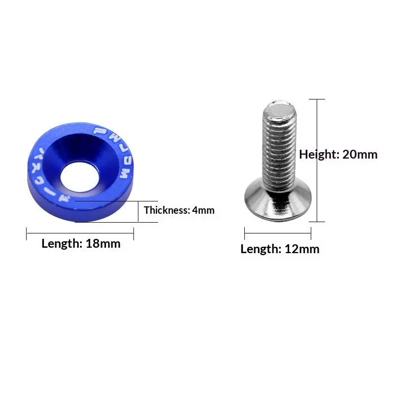 @*M6 Automotive Fastener Set 10/20pcs Rustproof with Gasket for Vehicle  Bumper Engine Modification Replacement