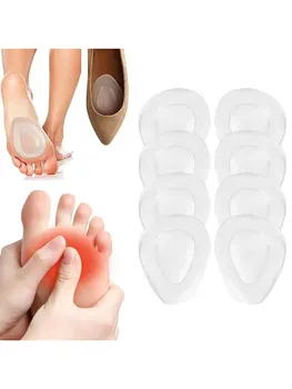 ג 'ל יחף כרית חצי מידה נשים חצי גודל כרית נשים חצי גודל pad גבוה עקב החלקה נגד החלקה שקוף משטח רך