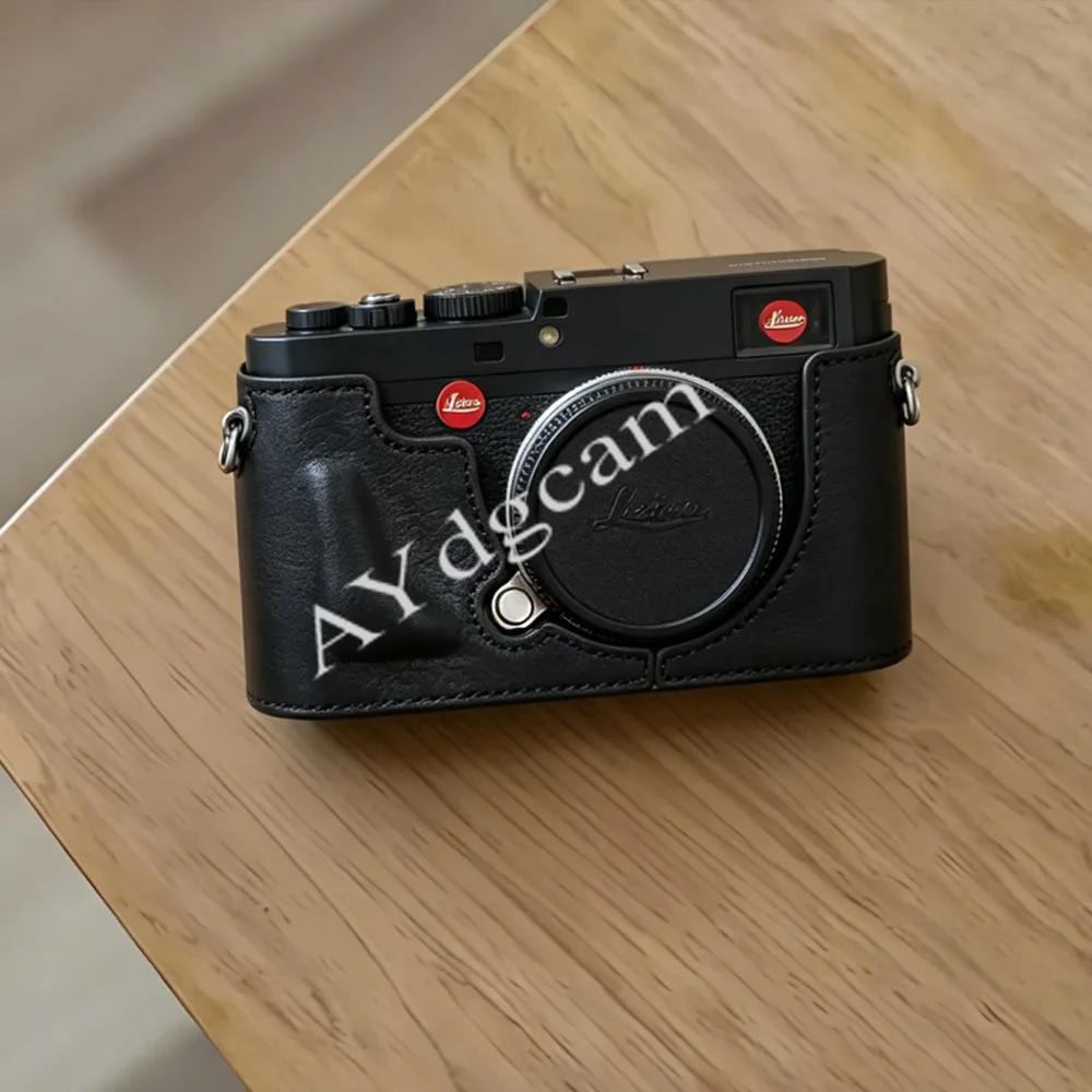 Genuine Cowbile Leather Camera Case Bag Half Body For Leica CL