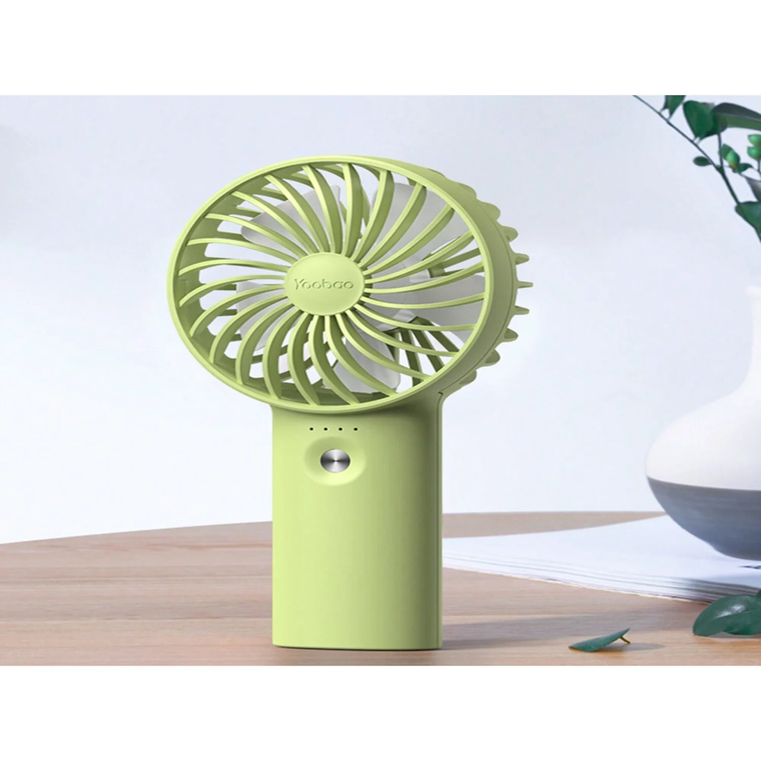 3000mAH Mini Portable Fan, Powerful Handheld Fan, Cute Design 3 Speed Personal Small Desk Fan With Base, Lightweight Makeup USB