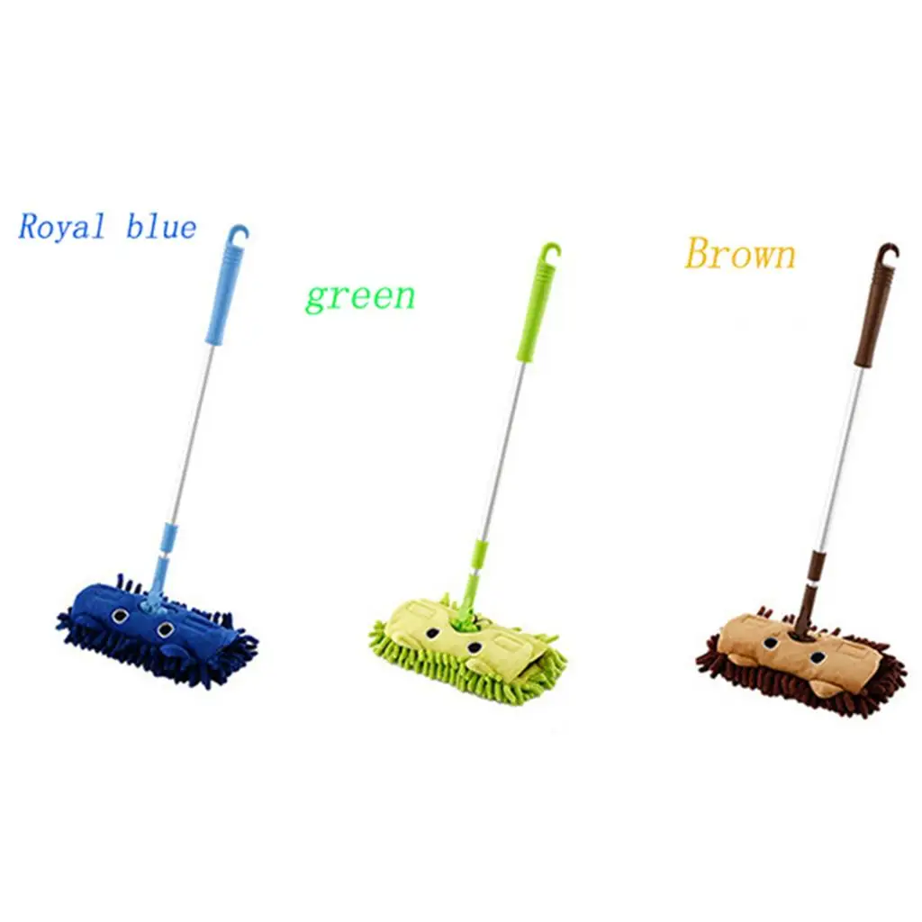 

Mini Mop for Kids Cartoon Modeling Adjustable Length Cleaning Tool Role Play Fun for Bedroom