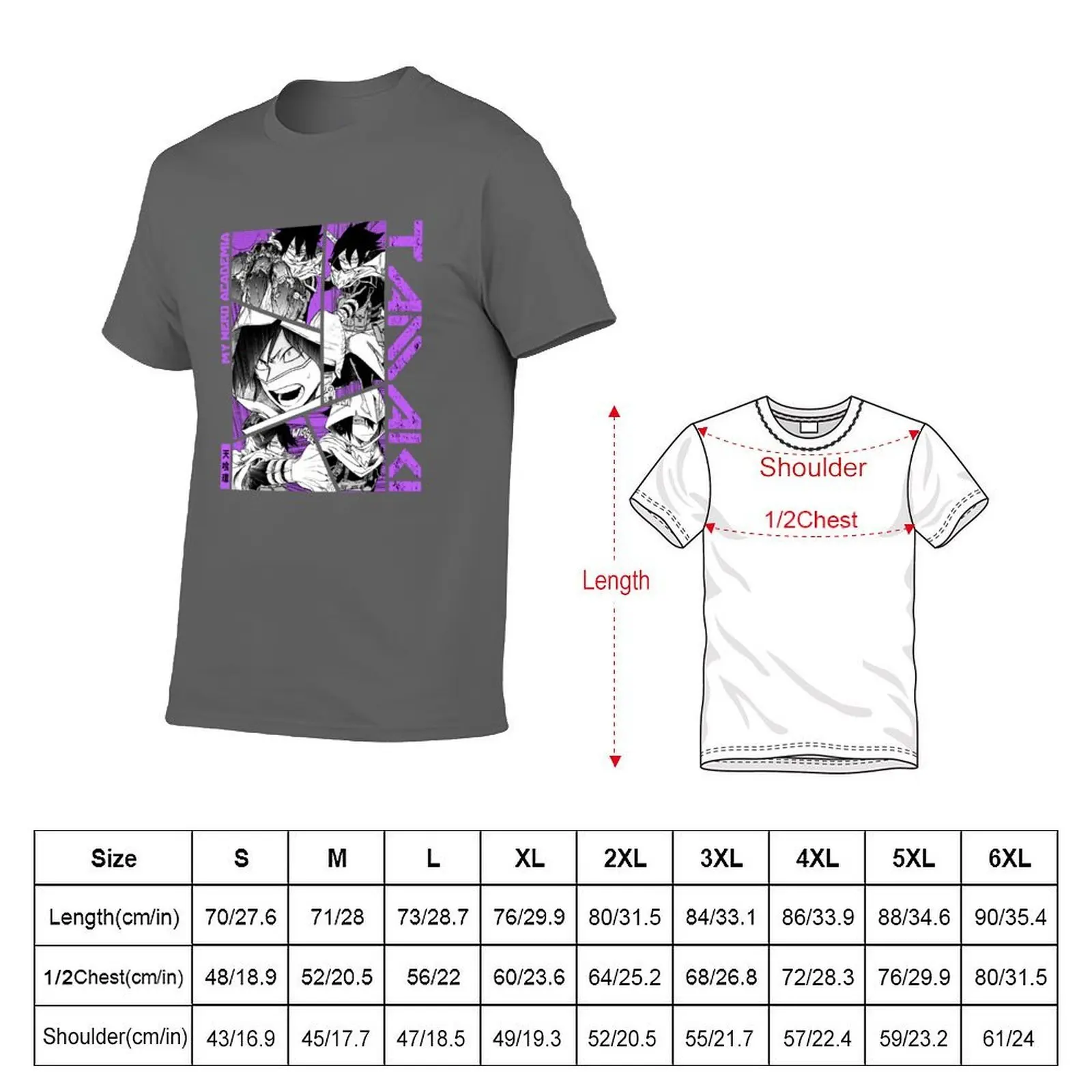 Tamaki BNHA color - version Amajiki Manga Panel T-Shirt Novelty Graphic Tee Shirt