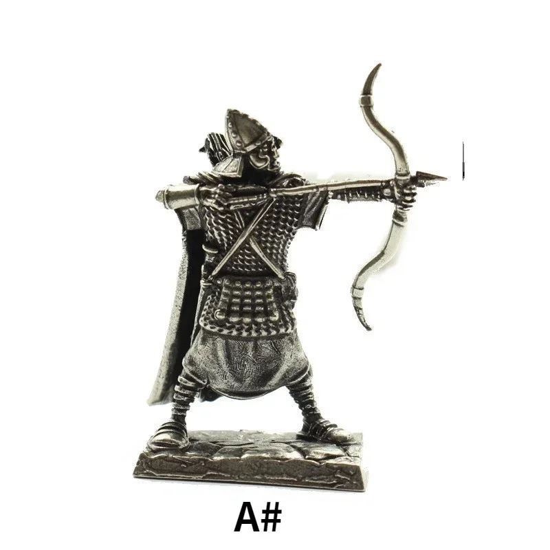 Metal Copper Lost Roman Legionnaire Archer Shield Soldiers Model Figurines Miniatures Car Decorations Toy Ornament Gift