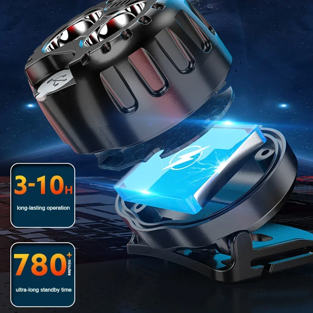 Poderoso farol led ipx4 à prova dwaterproof água lanterna de cabeça de emergência 250lm xpe led farol 500mah para pesca ao ar livre acampamento caminhadas