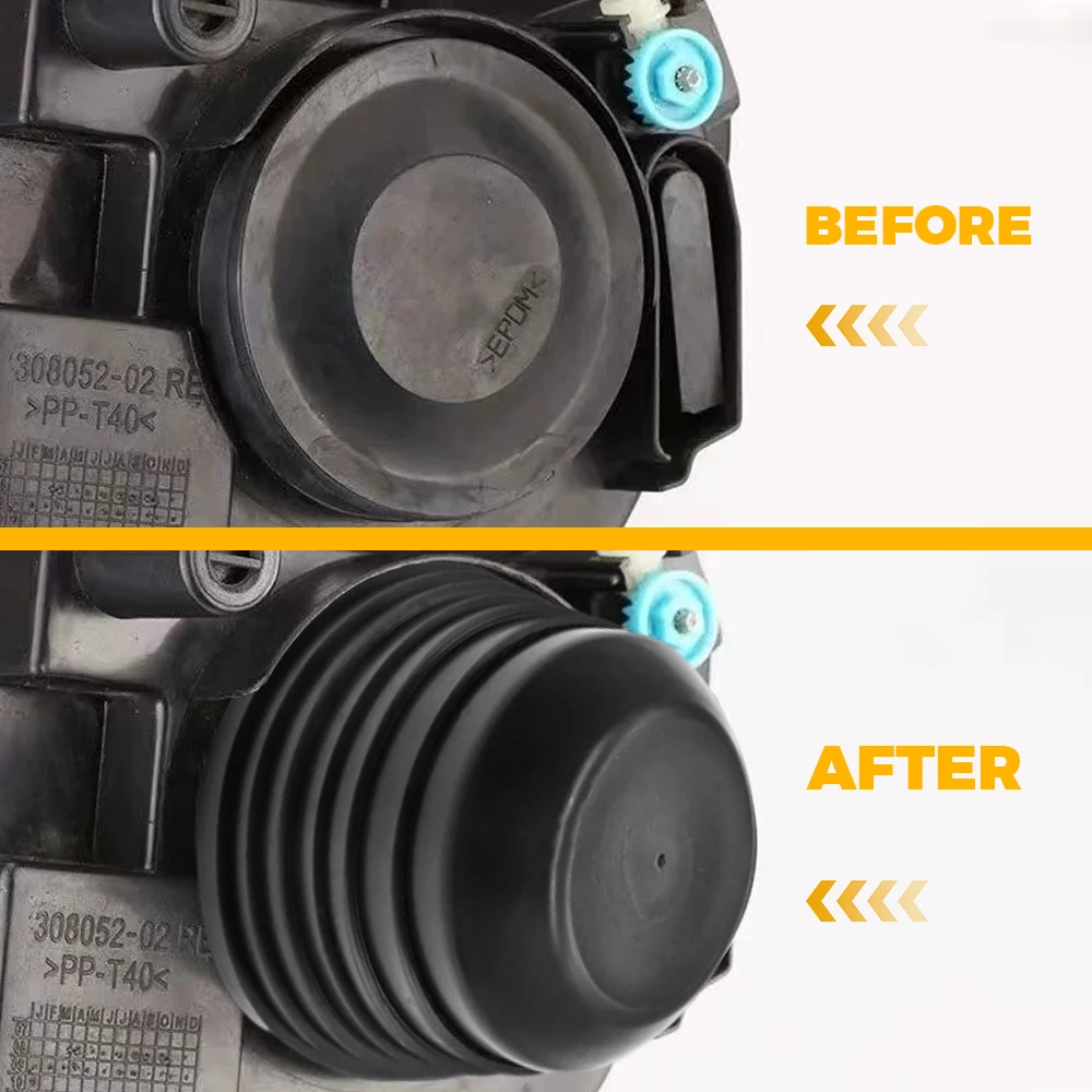 Universal Rubber LED Kit H11 Head Light Low Beam Two Dust Cover Seal Cap Replace