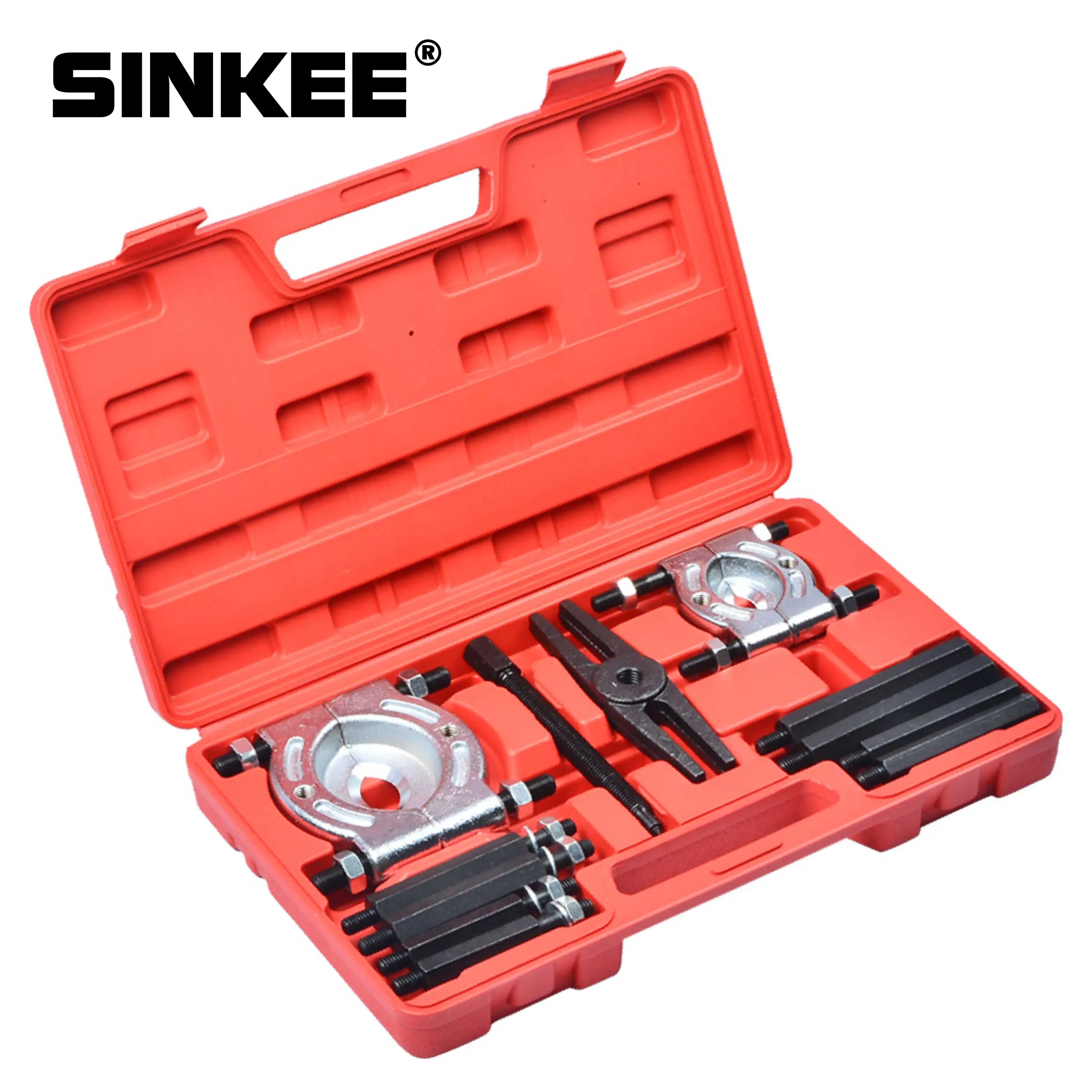 Car Bearing Separator Puller Set Bearing Removal Tool Set 12/14 pcs Bar-Type Splitter Gear Puller Fly Wheel Tool