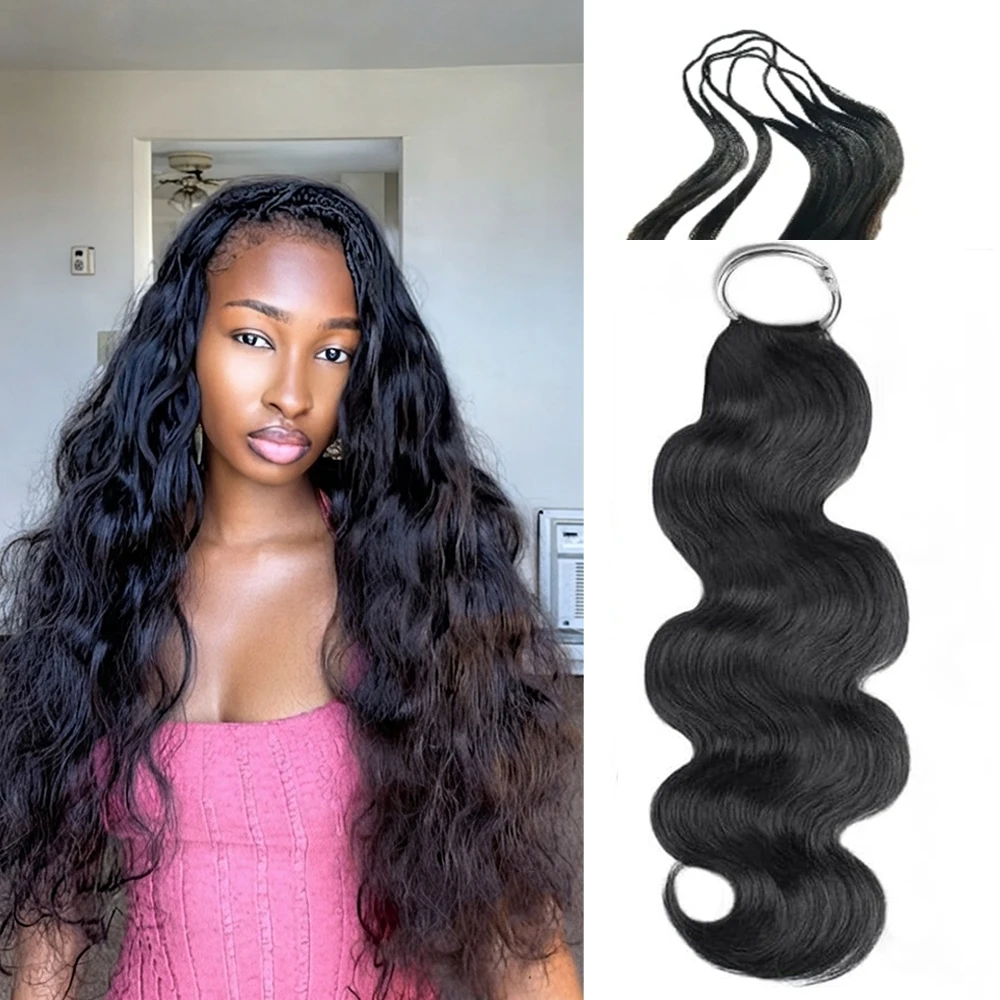 Miracle Knots Feathered Crochet Human Hair Body Wave 100% Raw Human Hair Extensions Boho Braids Crochet Human Hair For Braiding