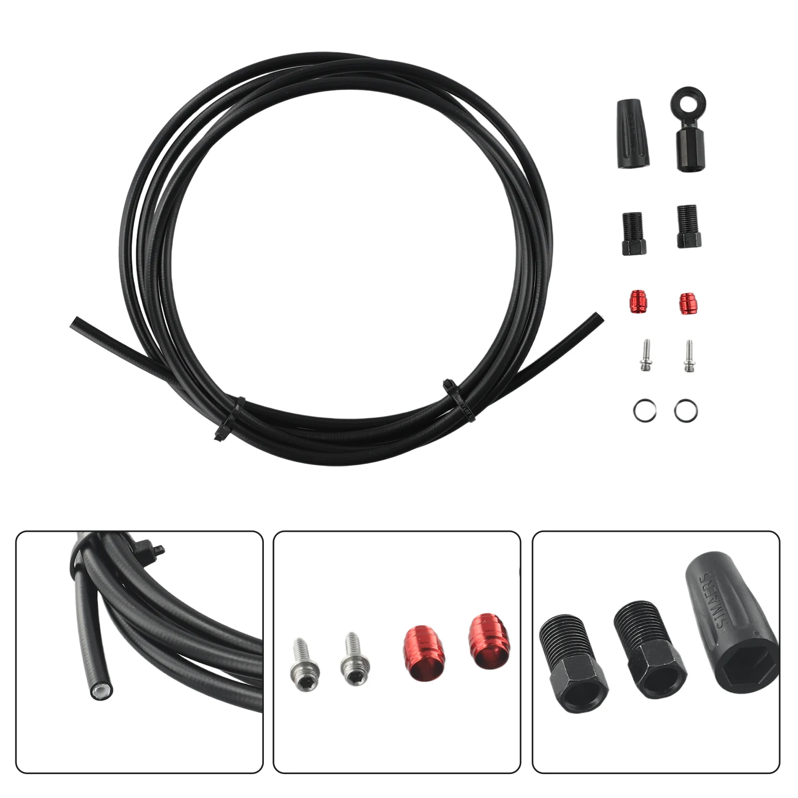 Bike Hydraulic Brake Hose Kit  2M Brake Pipeline With A Five Wire Connector For SRAM Flat Mount HRD Red Force Apex Accessories