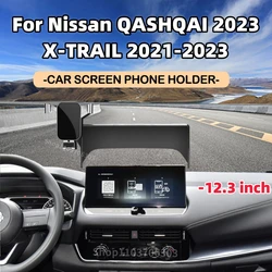 Car Phone Holder For Nissan Qashqai 2023 X-trail 2021-2023 12.3 inch Mobile Phone Holder GPS Bracket Phone Stand Car Accessories